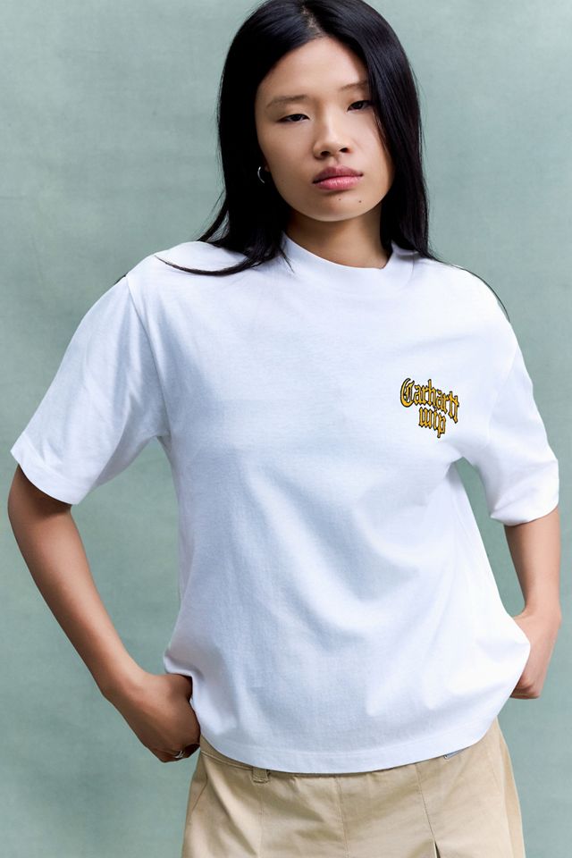 T-shirt décontracté Blackletter blanc Carhartt WIP #1
