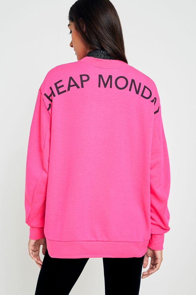 Cheap Monday Con Arched Pink Logo Sweatshirt #3