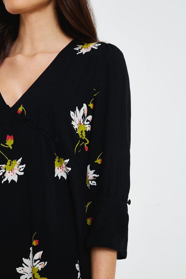 Free People Time On Your Side Mini Abito floreale nero #5