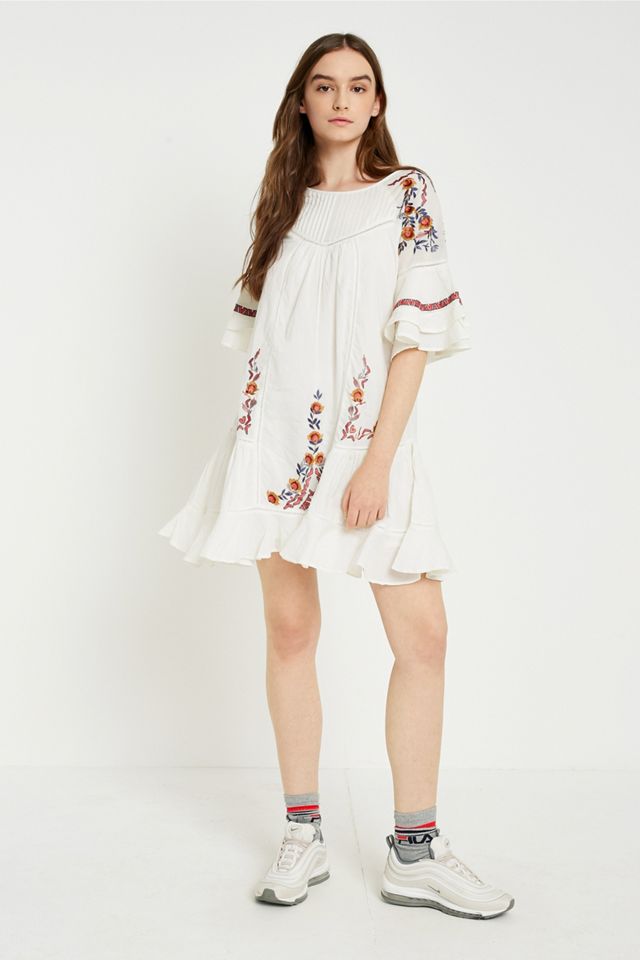 Free People Pavlo Floral Embroidered Dress #4