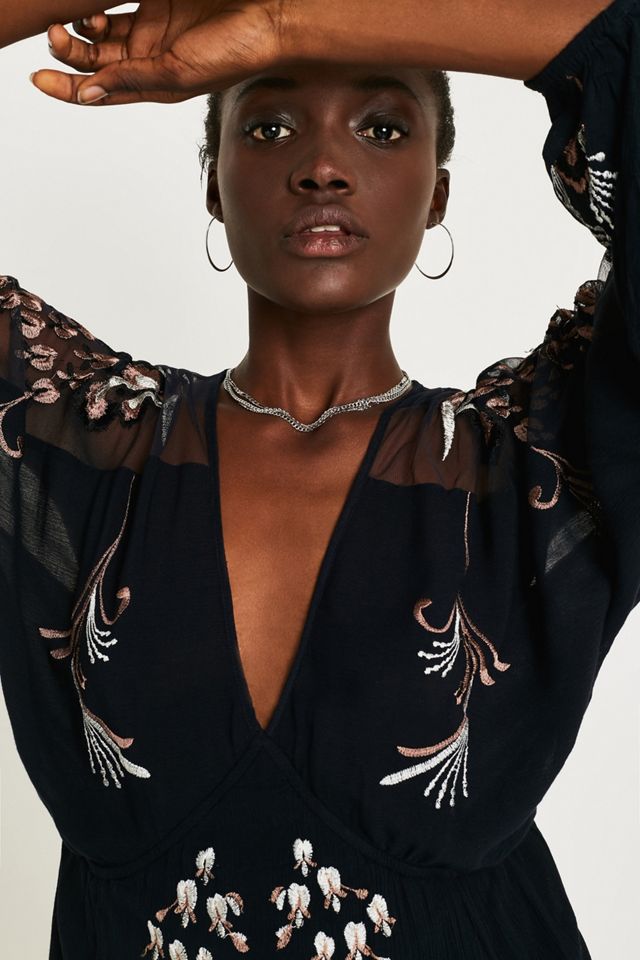 free people bonjour embroidered mini dress Free People Roadhouse Mini Dress – Josie's Boutique main image 1