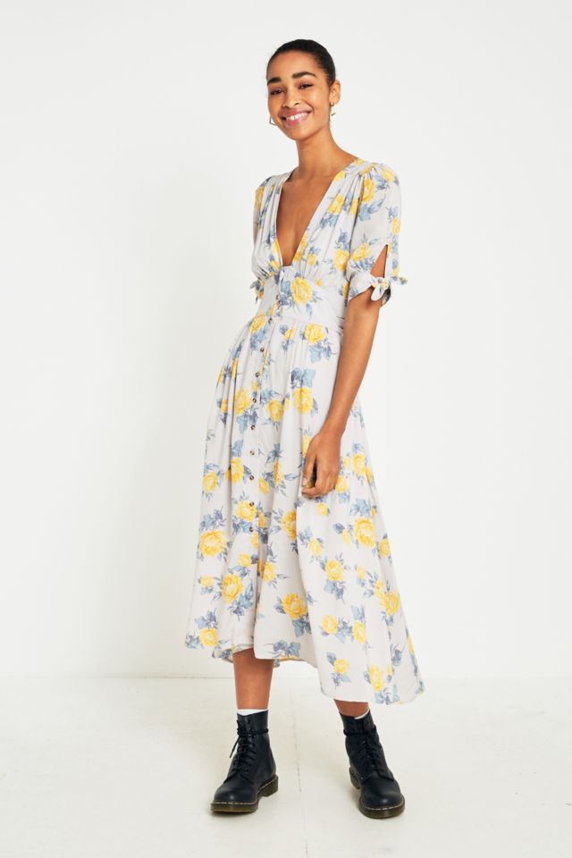 Free People Love of My Life Printed Midi Dress