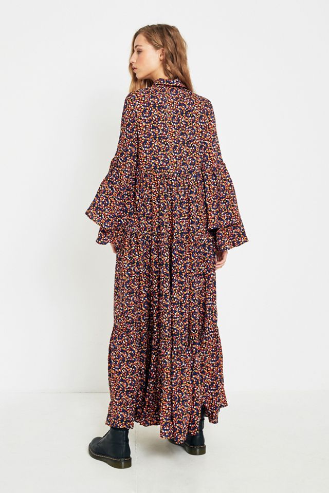 Free People Charlotte Cravatta-Front Stampa Geometrica Maxi Abito #3