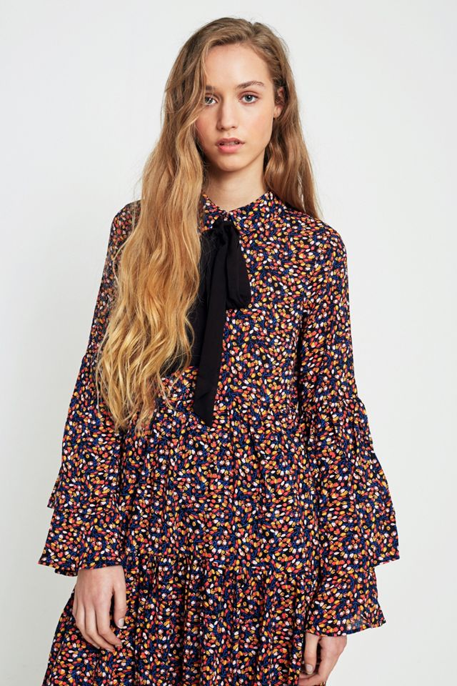 Free People Charlotte Cravatta-Front Stampa Geometrica Maxi Abito #4