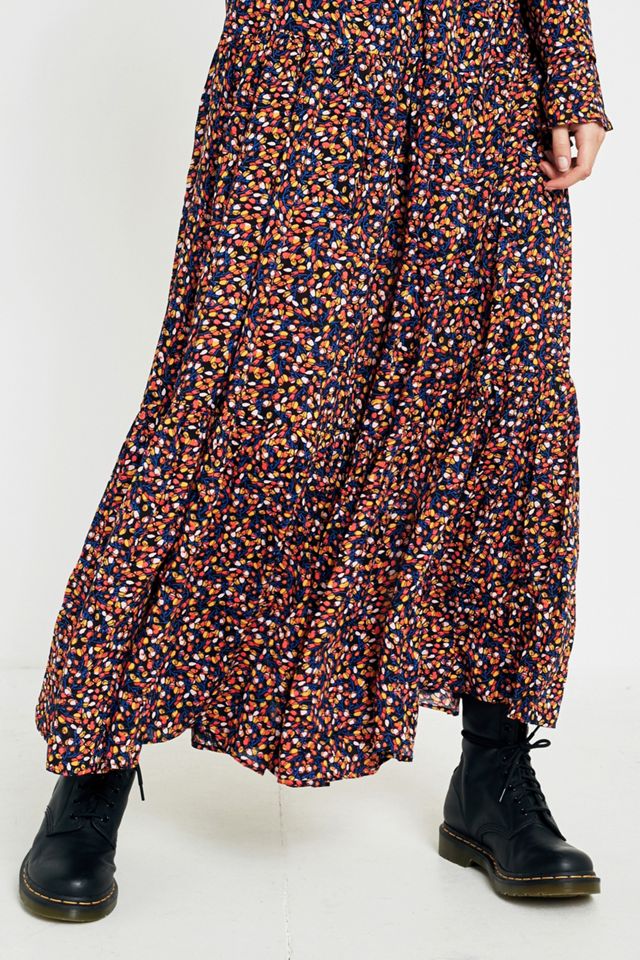 Free People Charlotte Cravatta-Front Stampa Geometrica Maxi Abito #5