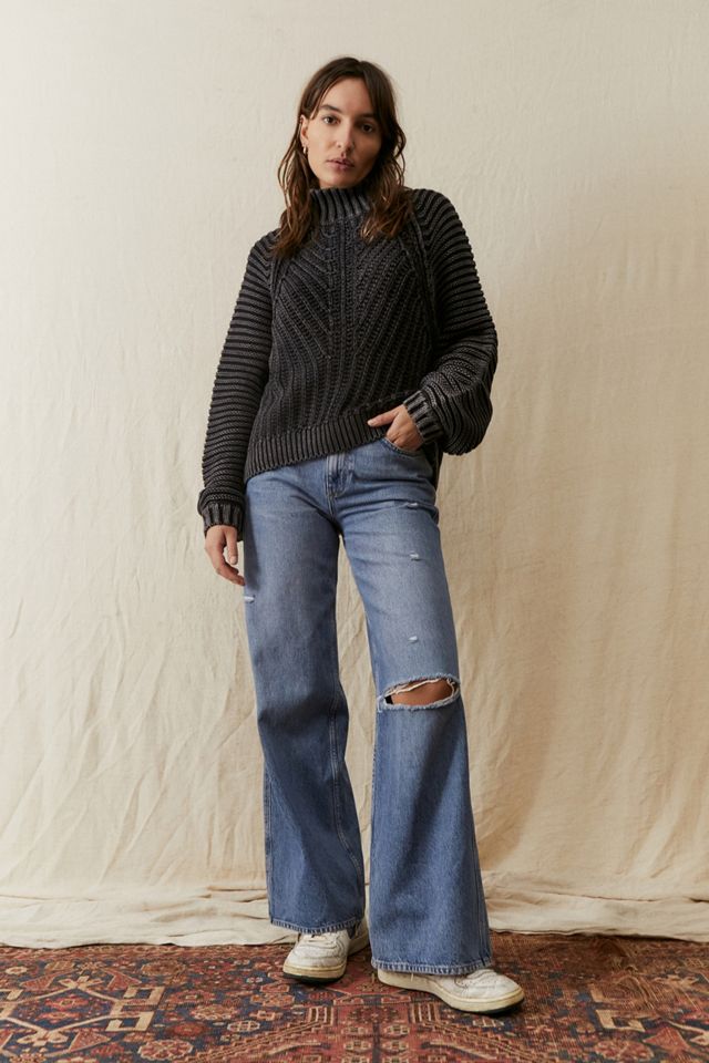 Free People - Pull tricoté Sweetheart noir #2