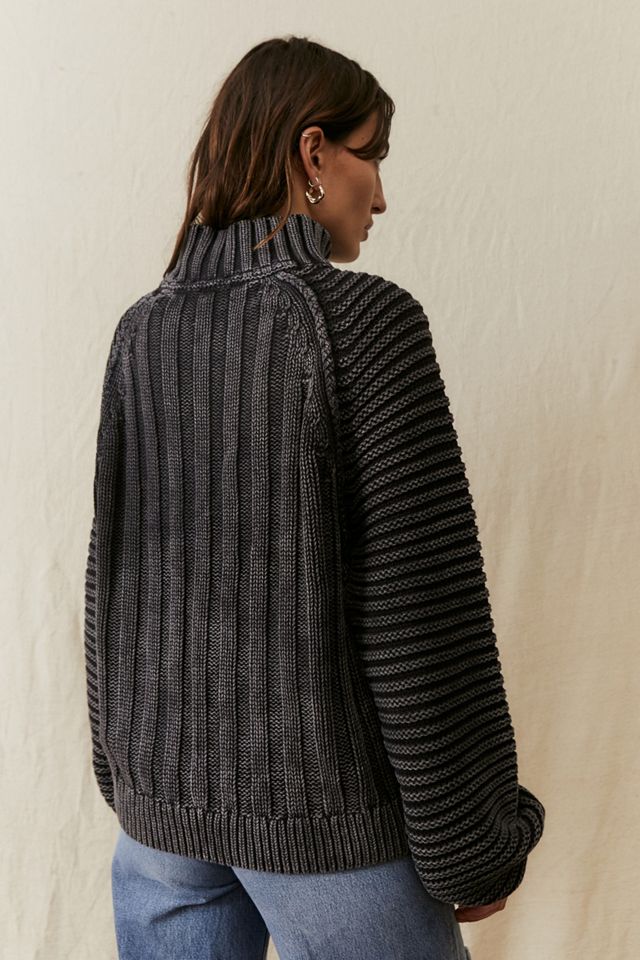 Free People - Pull tricoté Sweetheart noir #3