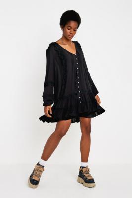 Free people snow 2025 angel ruffle dress