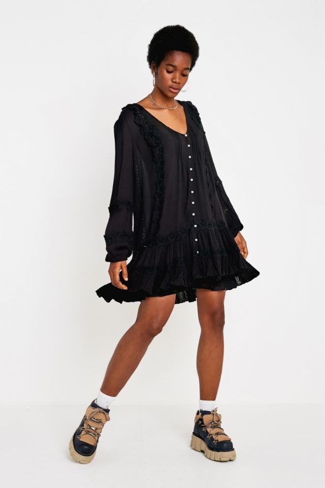 Free People Snow Angel Mini Dress Urban Outfitters UK