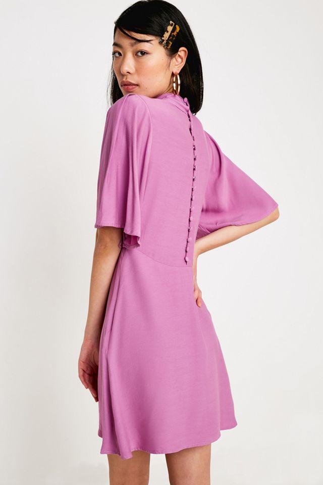 Free People Be My Baby Pink Mock Neck Mini Dress #1