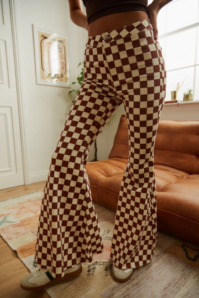 Free people hot sale checkered pants