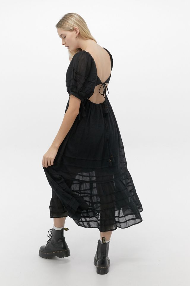 Gente Libre Let's Be Friends Vestido Midi Negro