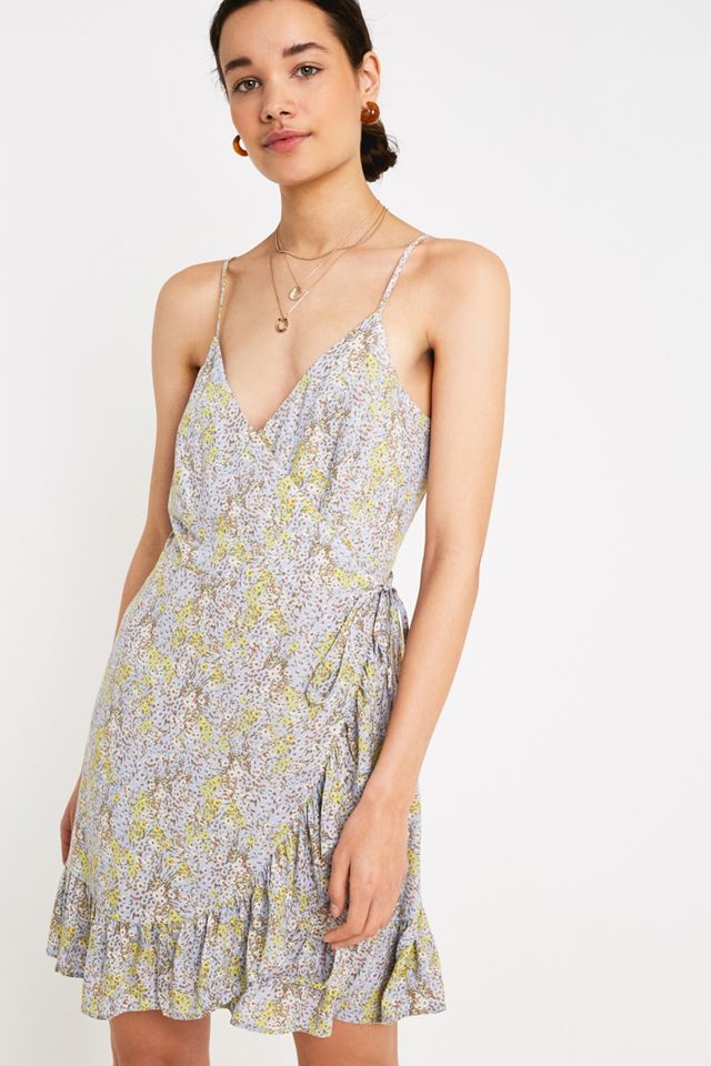 Free People All My Love Printed Wrap Mini Dress Urban Outfitters UK
