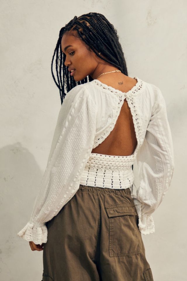 Free People Womens Womens shops Megan Crochet Top