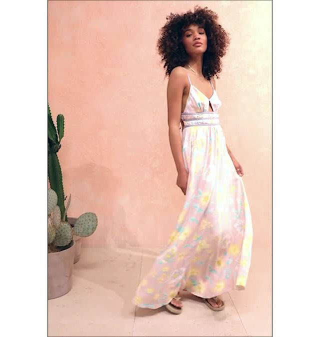 chinese dress ladies Free People NWT Wisteria Colorful Maxi Dress main image 1