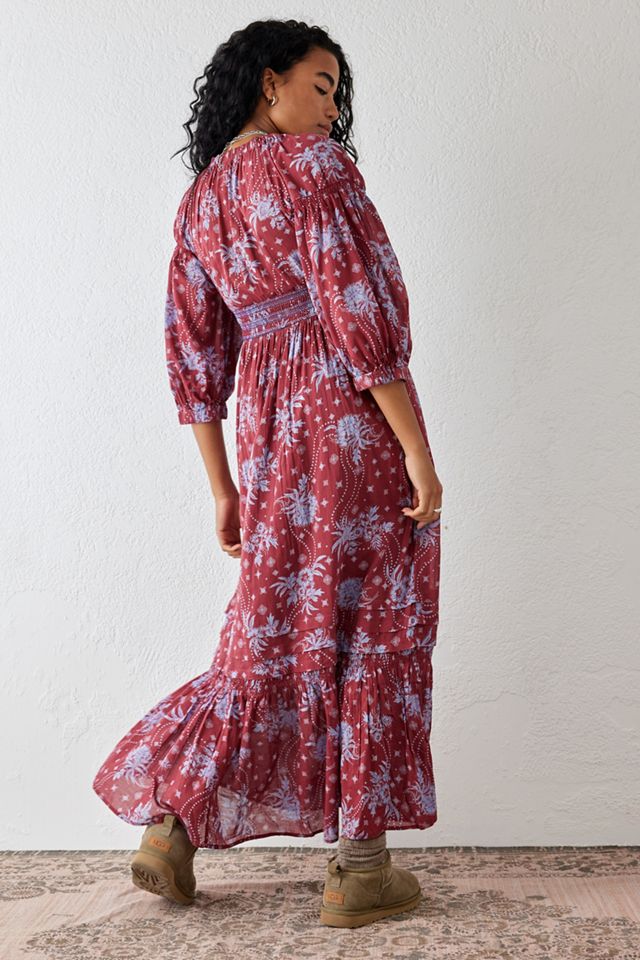 Free People Wine Golden Hour Maxi Dress #2