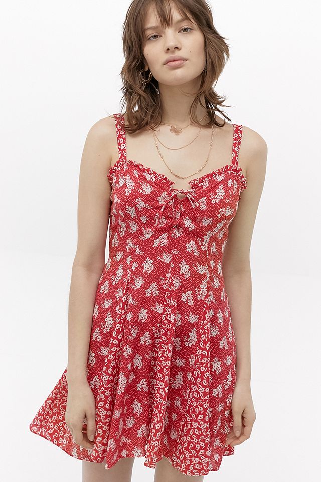 Free People Don't Dare Printed Slip Mini Dress | Urban Outfitters UK