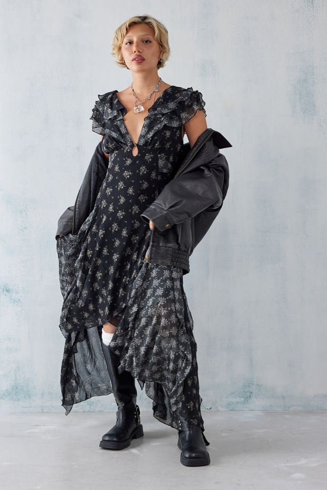 Free People Abito Midi Joaquin Nero #2