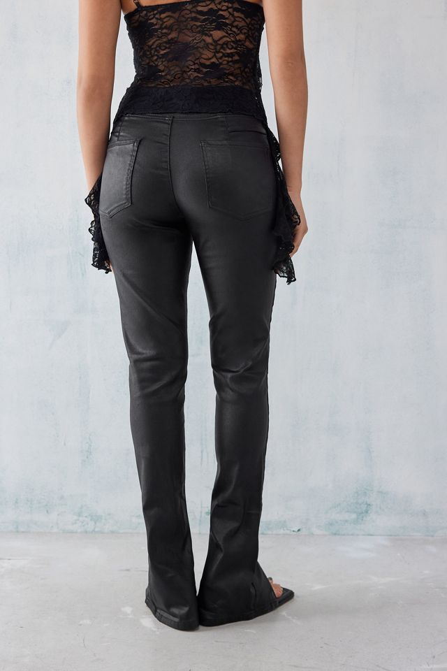 Free People Pantalones de piel sintética recubiertos #3