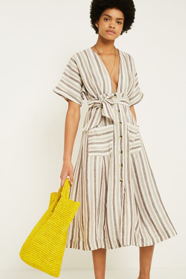 Free People Monday Stripe Midi Dress #4