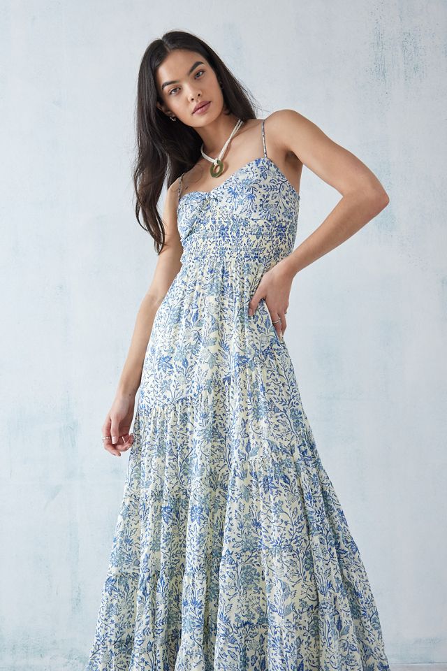 Free People Maxi vestido estampado bañado por el sol #2