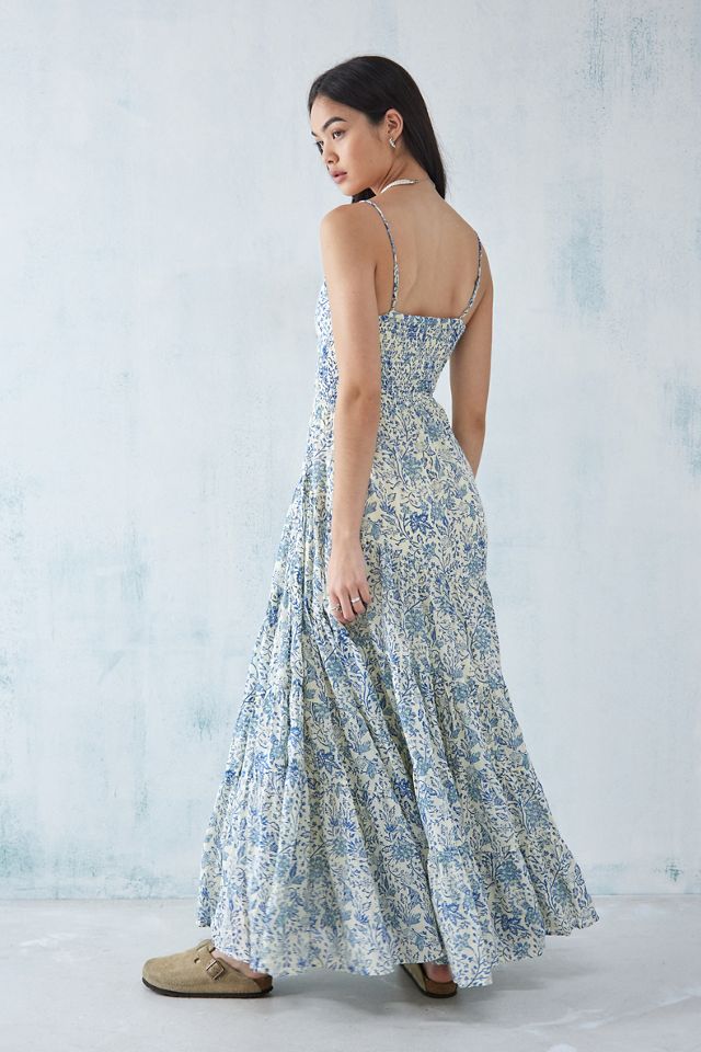 Free People Maxi vestido estampado bañado por el sol #3