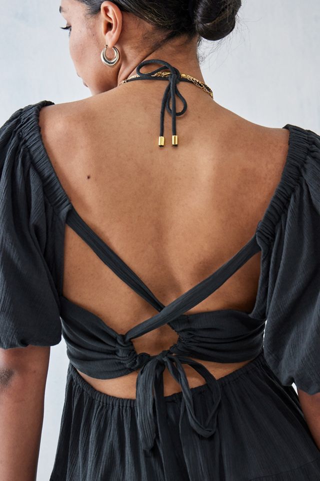 Free People Black Perfect Day Mini Dress | Urban Outfitters UK