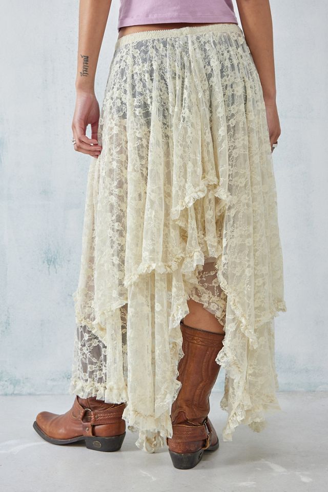 Free People French Courtship Half Slip Midi Skirt | Urban Outfitters UK