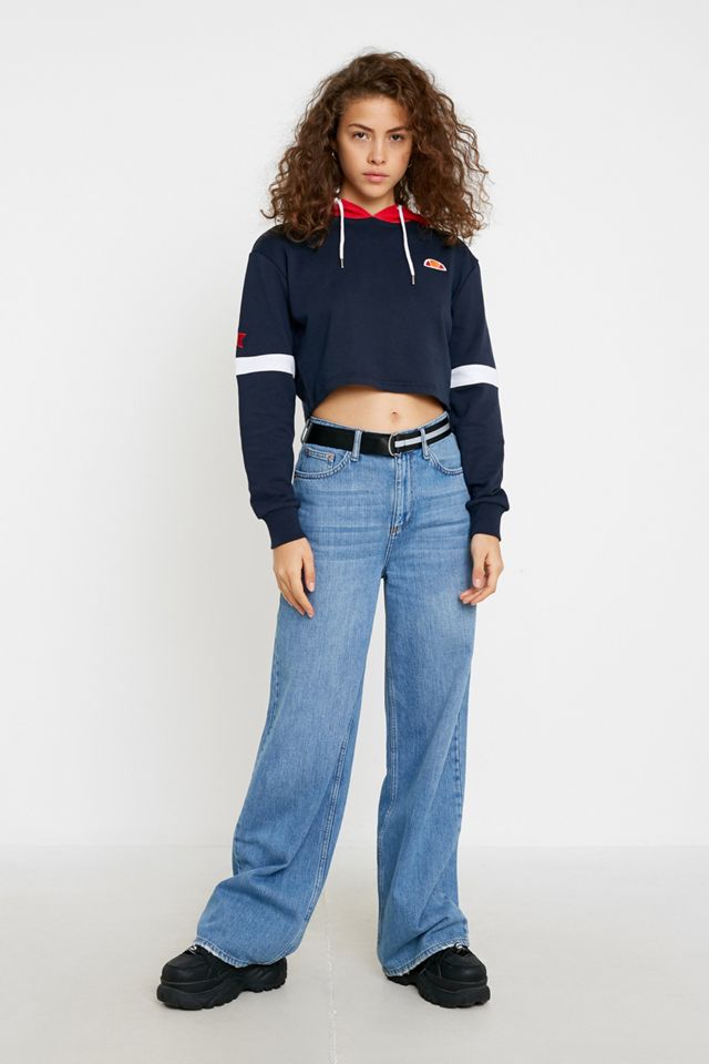 Ellesse - Sweat à capuche court bleu marine #3