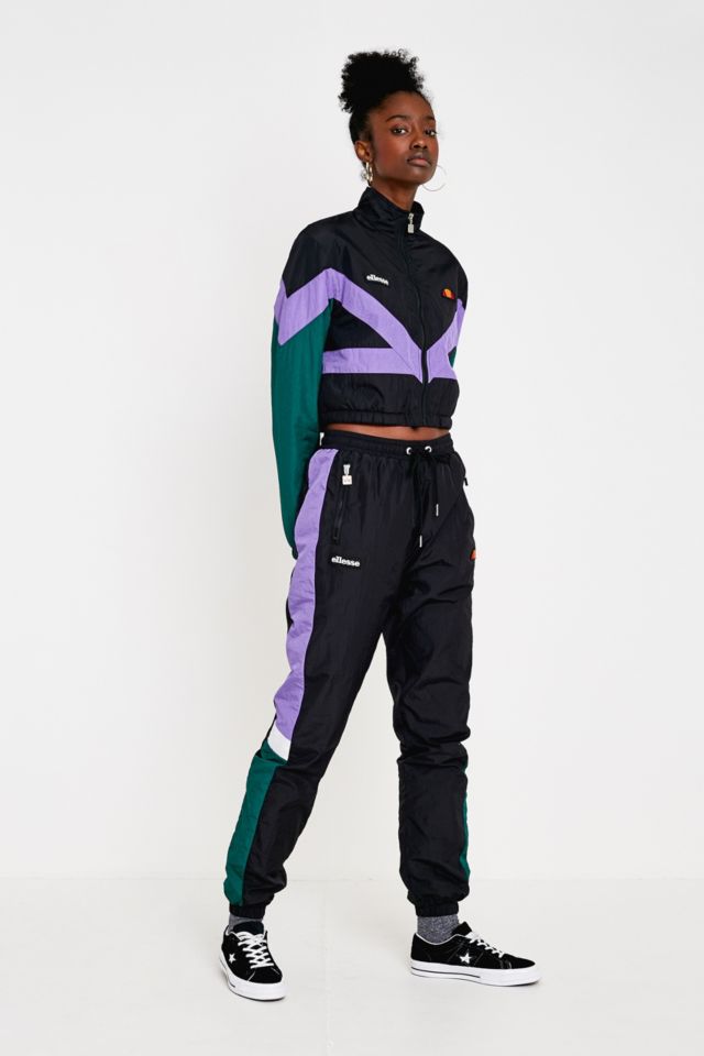Ellesse Black Panel Shell Track Pants | Urban Outfitters UK