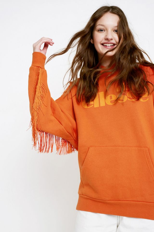 Ellesse Orange Fringe Hoodie #2