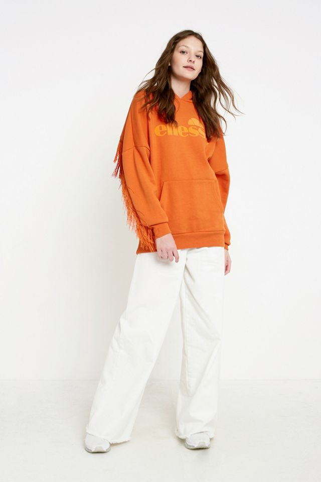 Ellesse Orange Fringe Hoodie #3