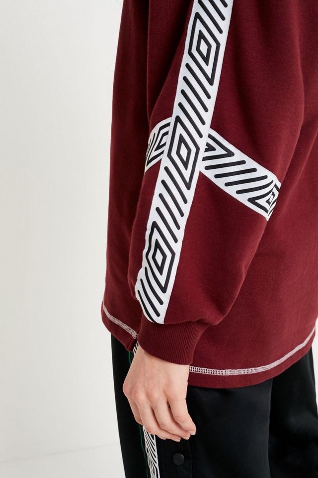Umbro Burgundy Taped Oversized Sweatshirt #2