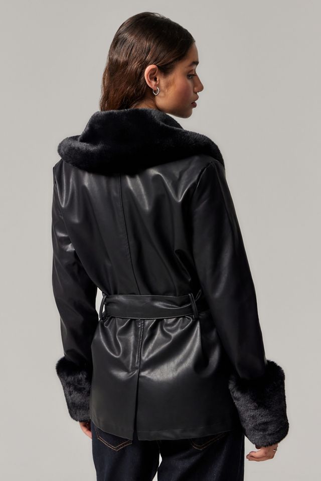 Lioness Brooklyn Faux Leather Coat #3