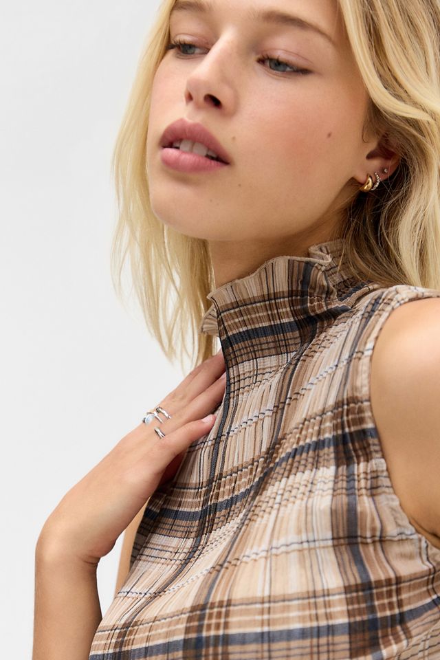 Lioness Checked Ford Turtleneck Top #2