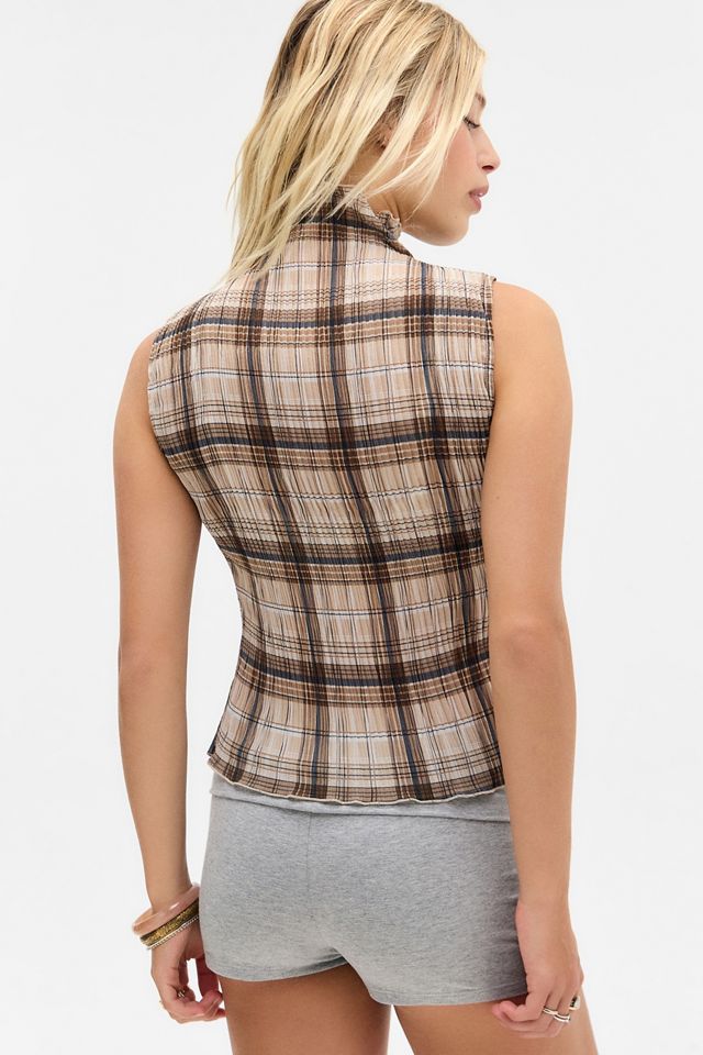 Lioness Checked Ford Turtleneck Top #3