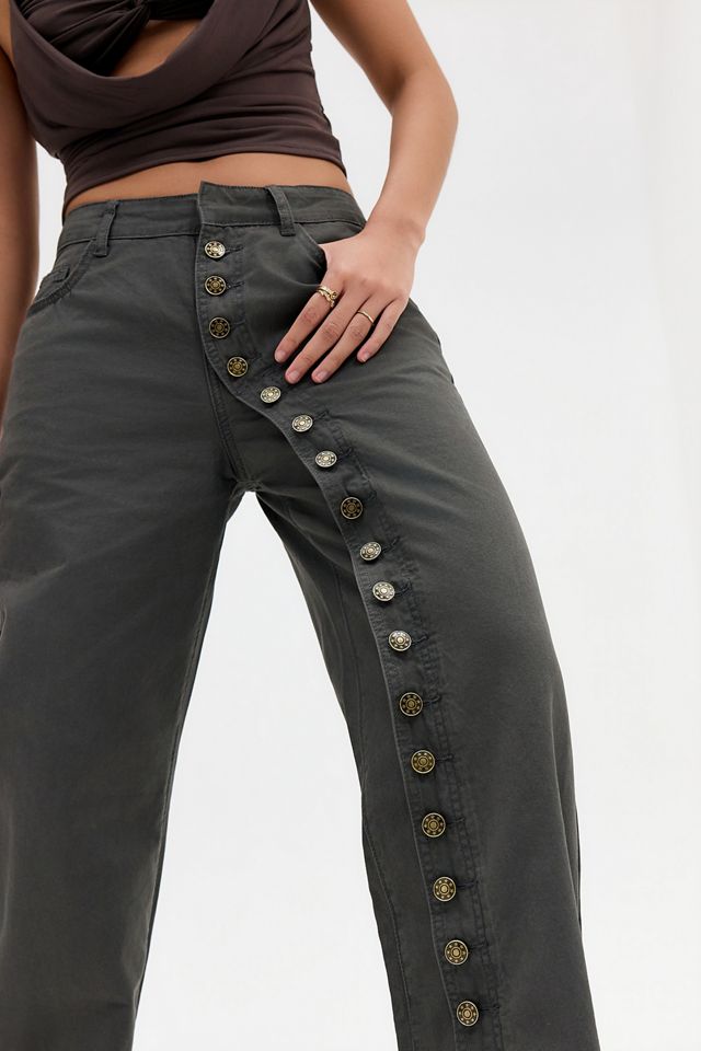 Jean asymétrique à boutons Moss Penny Lioness #3