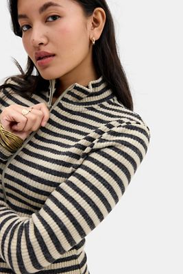 Lioness Apex Streifen Zip-Up Strick Track Top