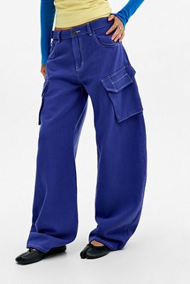 Jeans cargo Penthouse bleu cobalt Lioness