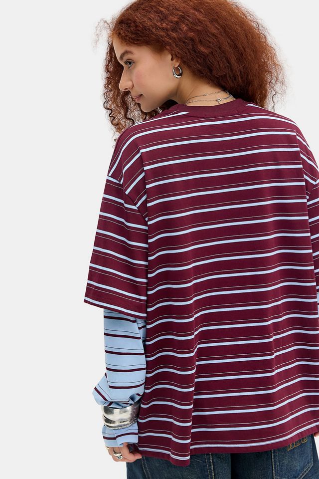 T-shirt Oversize a Doppio Strato a Righe Botegga Lioness #3