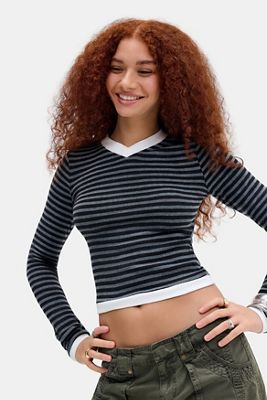 Haut à manches longues rayé Barbie Lioness