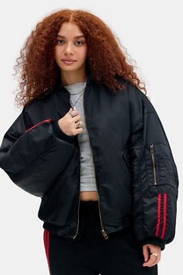 Veste Bomber Black Bloom Lioness