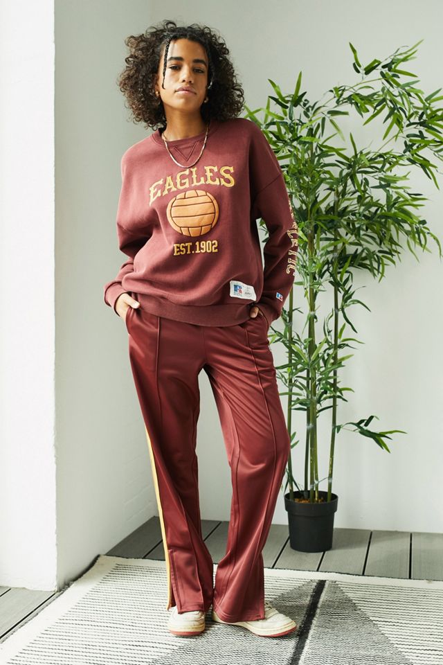 Russell Athletic UO Exclusive – Sweatshirt „Football 02“ in Weinrot mit Rundhalsausschnitt #1