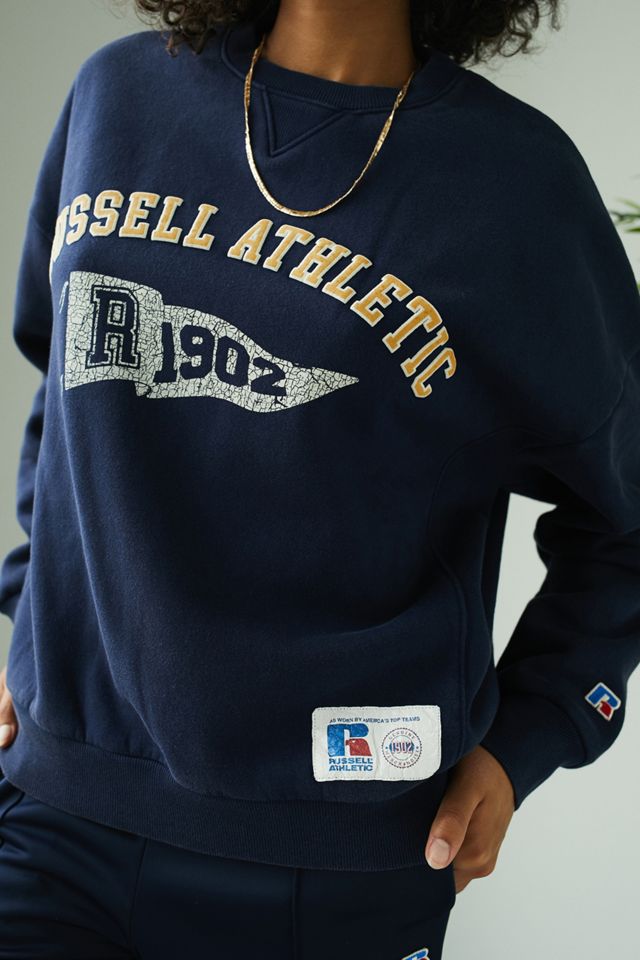 Russell Athletic Navy Varsity Crew Neck Sudadera #1