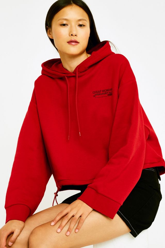 Lunedì economico Expose Red Crop Hoodie #4