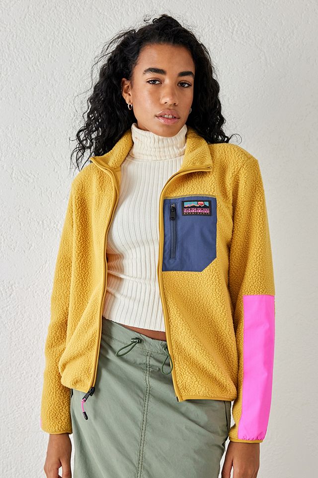 Napapijri Yellow Rappel Zip-Up Fleece | Urban Outfitters UK