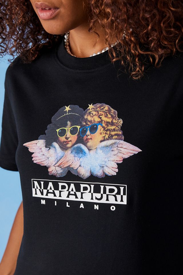 Napapijri x Fiorucci T-shirt nera Urban Outfitters IT