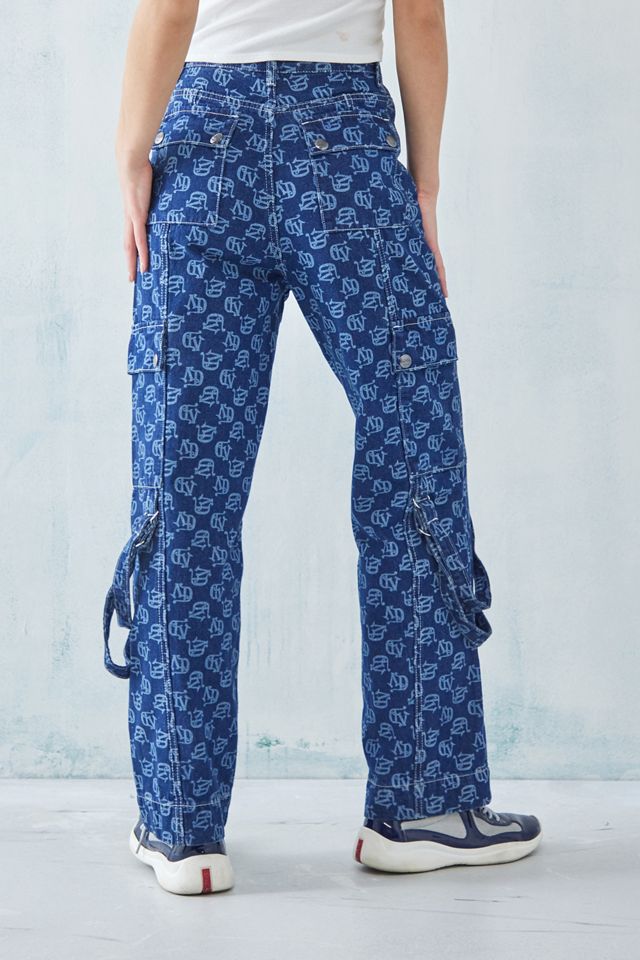 Von Dutch Monogram Print Cargo Jeans #2