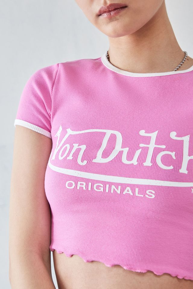 Von Dutch camiseta rosa Ami con borde de lechuga #2