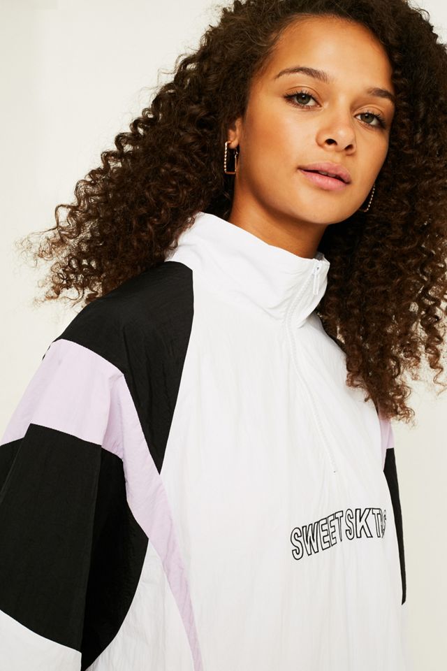 SWEET SKTBS Black and White 1/4-Zip Turtleneck Jacket | Urban
